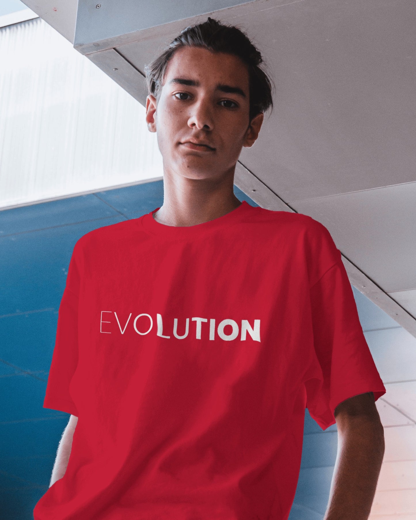 EVOLUTION PRINT OVERSIZED T-SHIRT