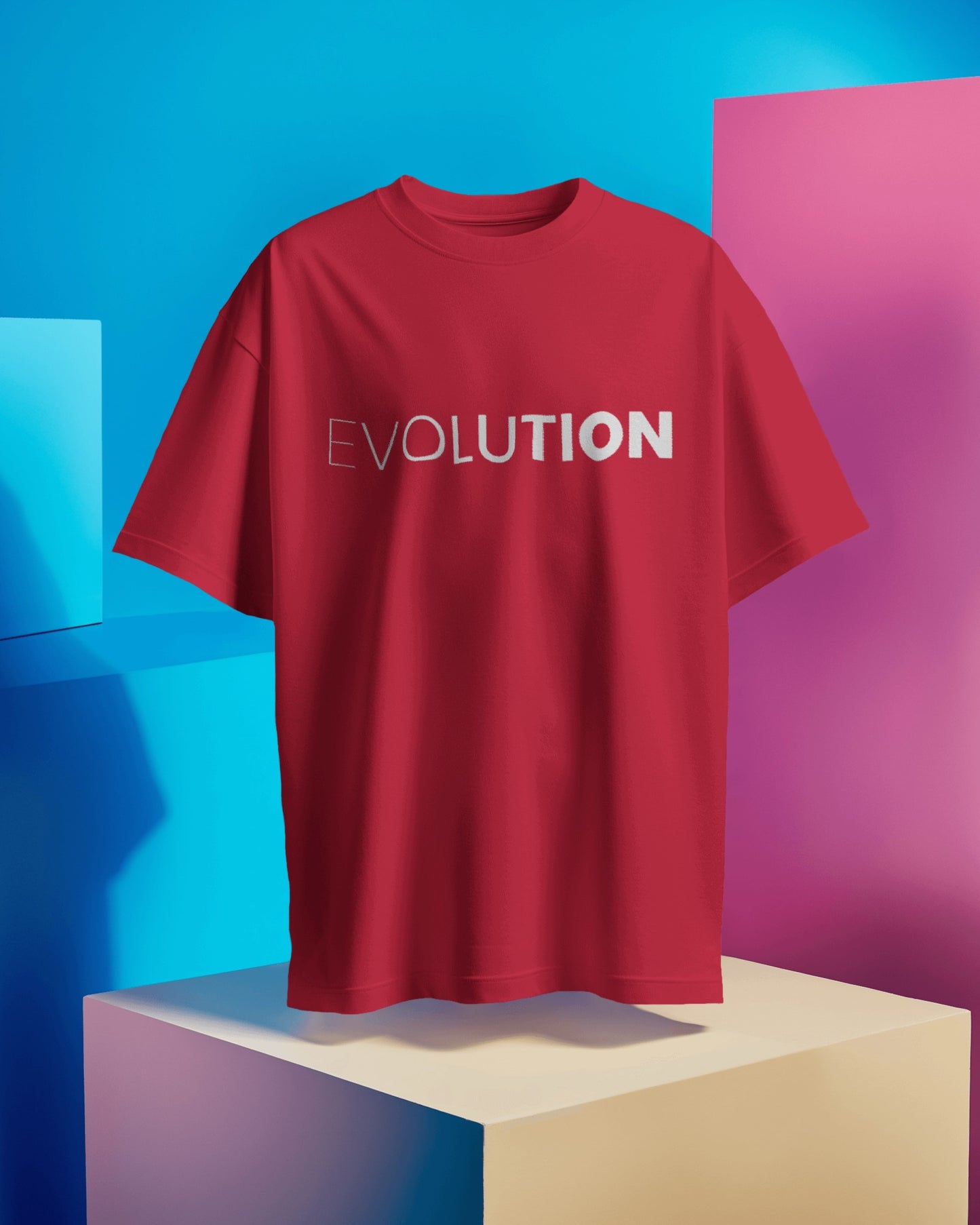 EVOLUTION PRINT OVERSIZED T-SHIRT