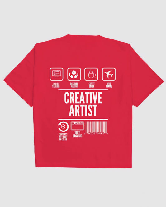 CREATIVE ARTIST BACK PRINTED T-SHIRT