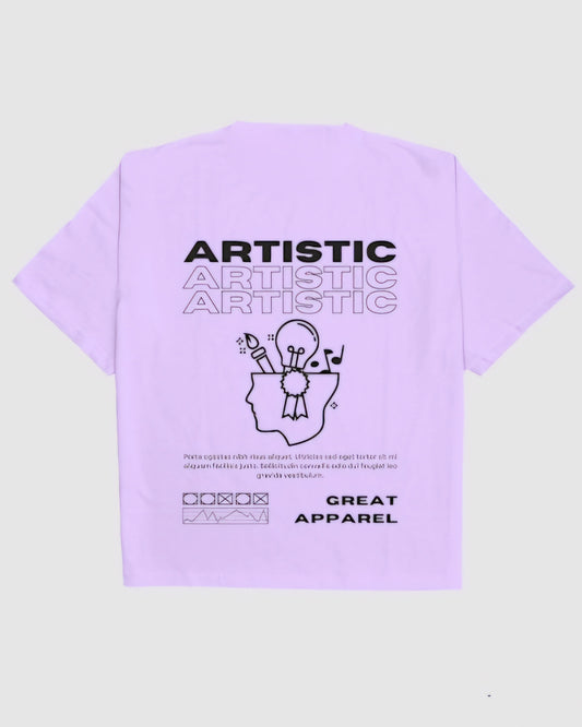 ARTISTIC BACK PRINTED OVERSIZED T-SHIRT