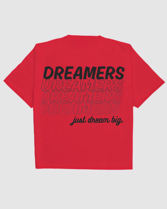 DREAMERS BACK PRINTED OVERSIZED T-SHIRT