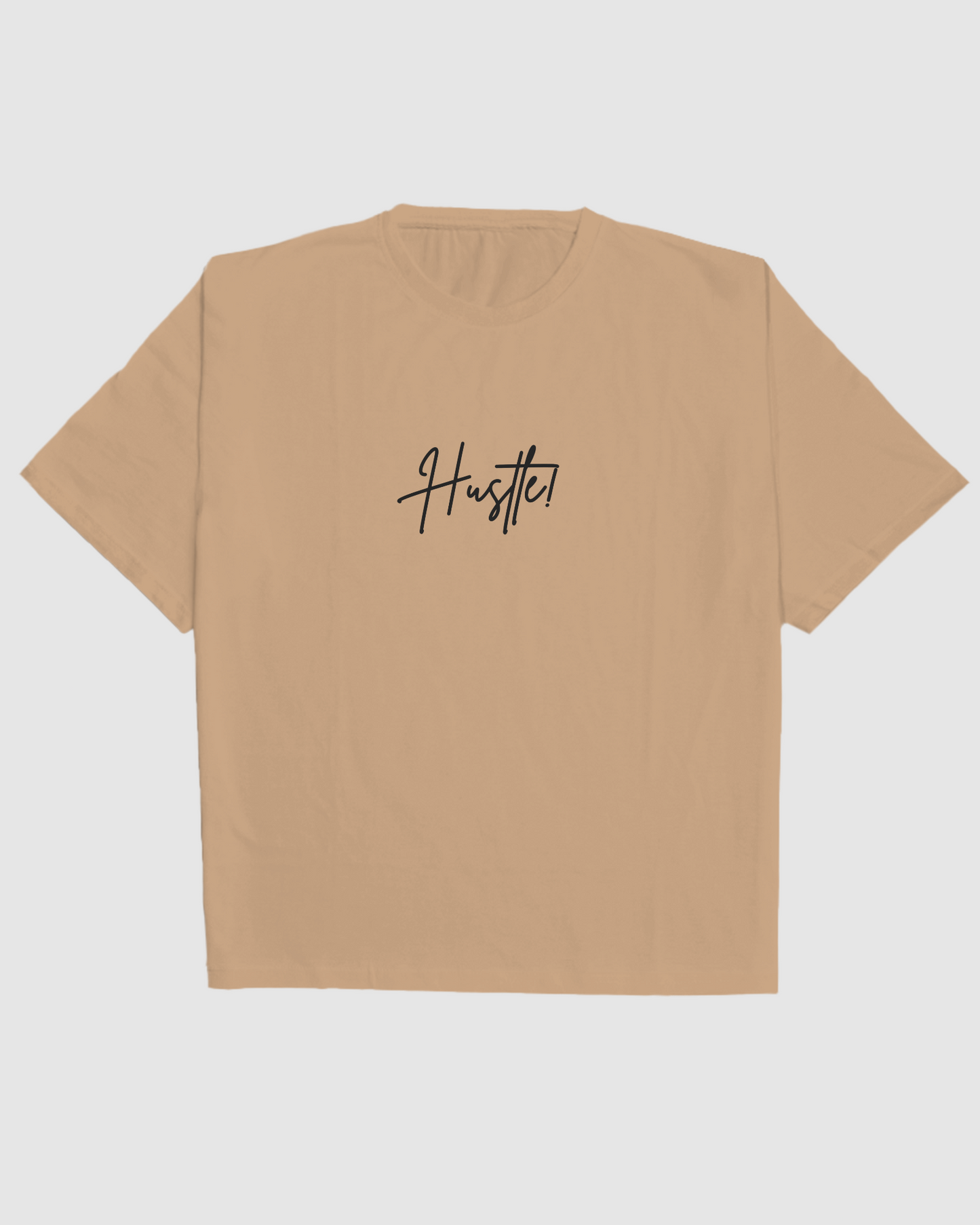 HUSTLE PRINTED OVERSIZED T-SHIRT