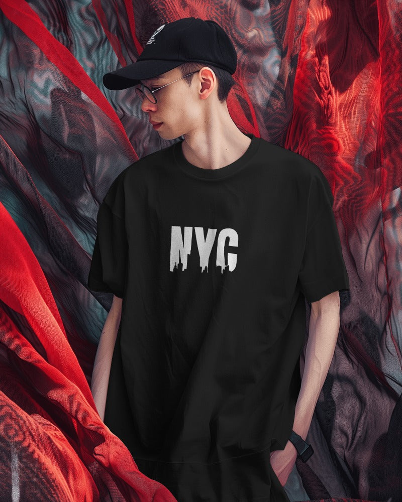 NYC CHEST PRINT OVERSIZED T-SHIRT