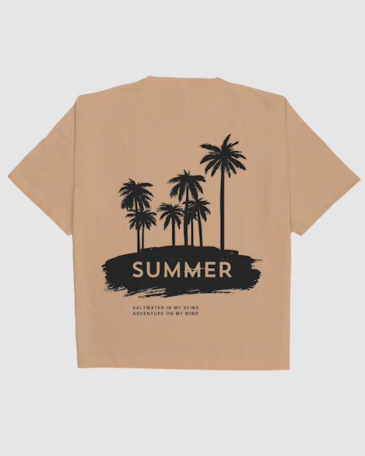 SUMMER BACK PRINTED OVERSIZED T-SHIRT