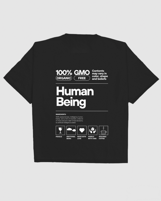 HUMAN BEING BACK PRINTED OVERSIZED T-SHIRT