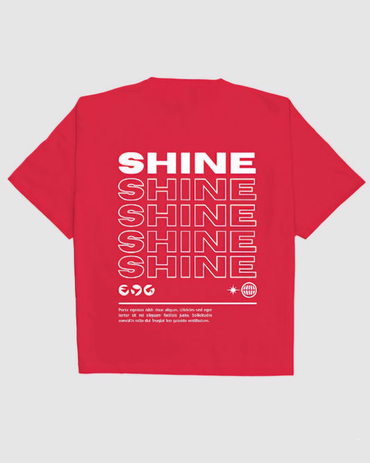 SHINE BACK PRINTED OVERSIZED T-SHIRT