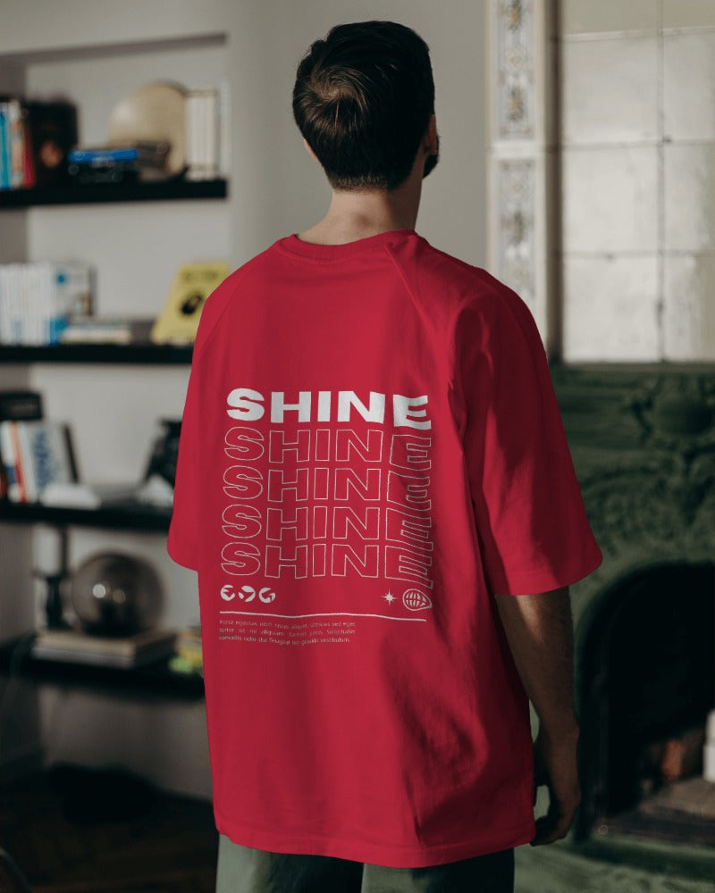 SHINE BACK PRINTED OVERSIZED T-SHIRT