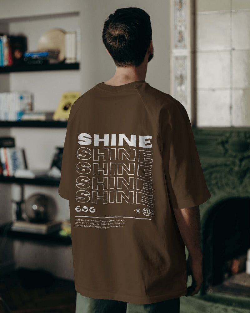 SHINE BACK PRINTED OVERSIZED T-SHIRT