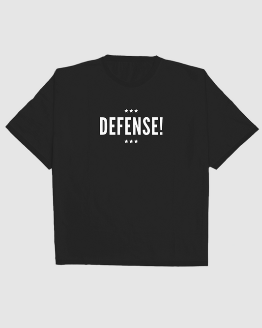 DEFENSE PRINTED OVERSIZED T-SHIRT