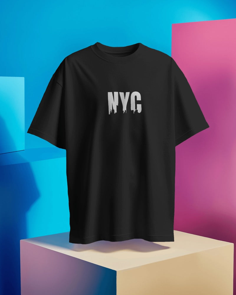 NYC CHEST PRINT OVERSIZED T-SHIRT