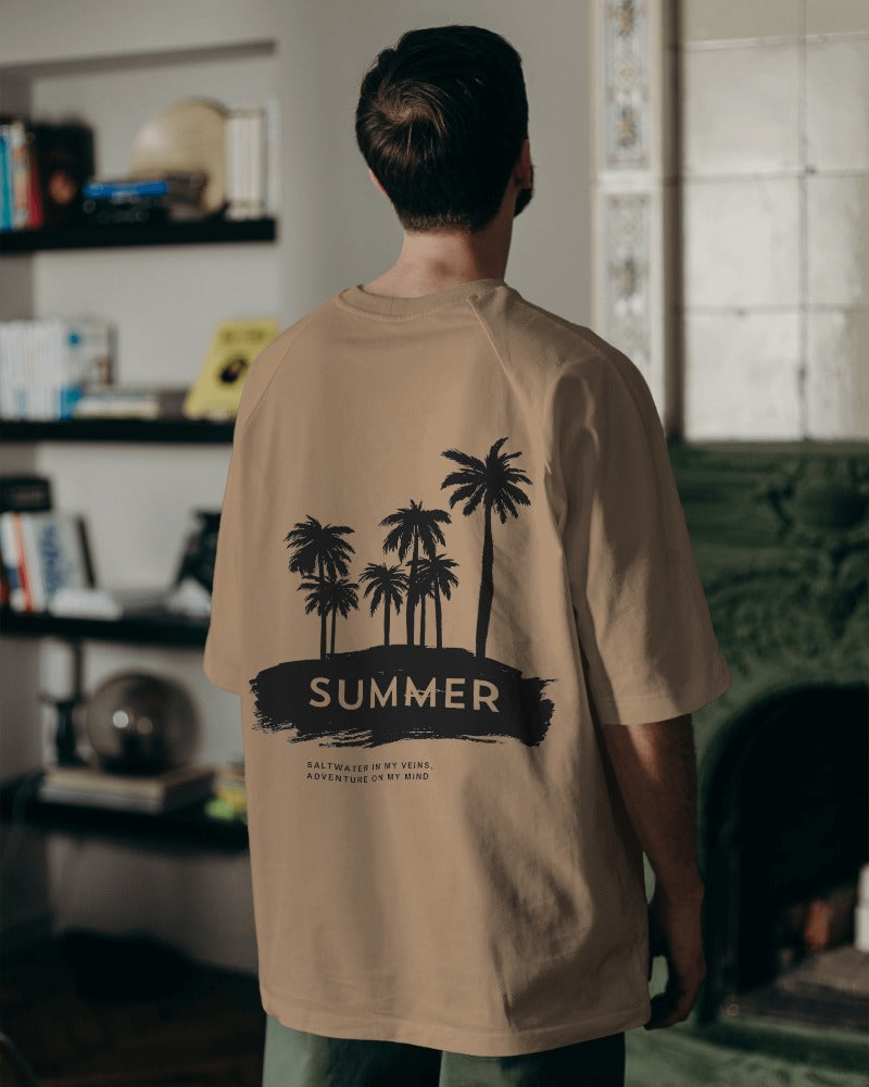 SUMMER BACK PRINTED OVERSIZED T-SHIRT