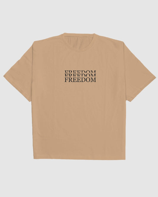 FREEDOM PRINTED OVERSIZED T-SHIRT